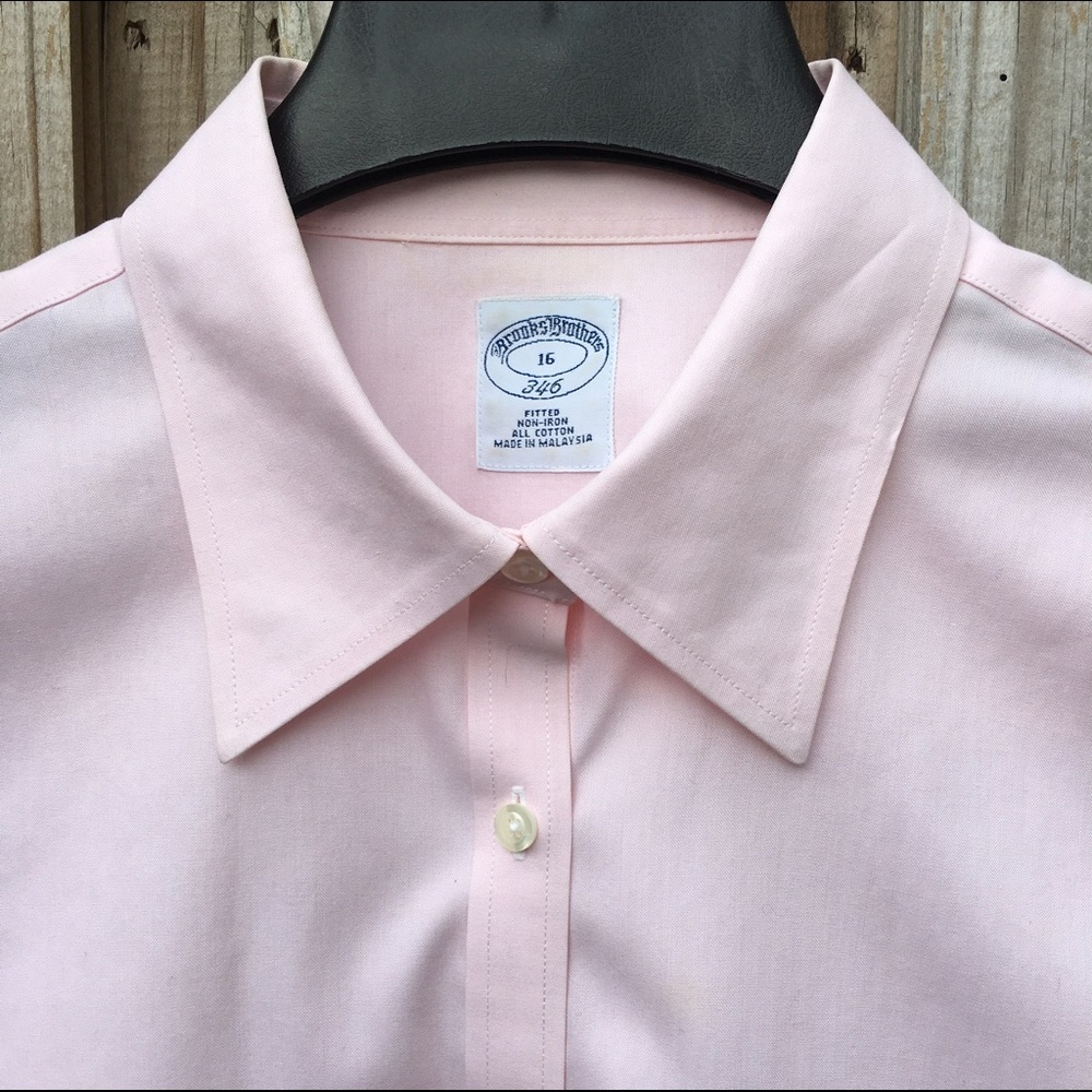Baby pink Brooks Brothers Oxford cloth blouse. 16